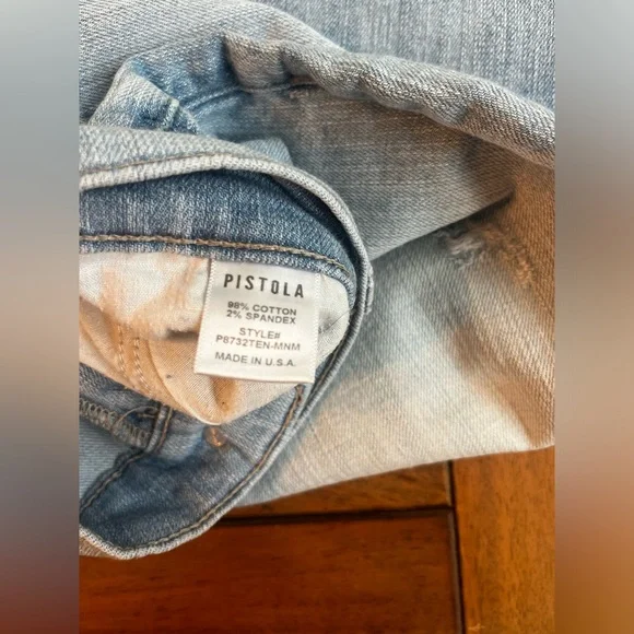 PISTOLA Classic Mid-Rise Light Blue Women’s Jeans; Size 30 - Picture 10 of 12